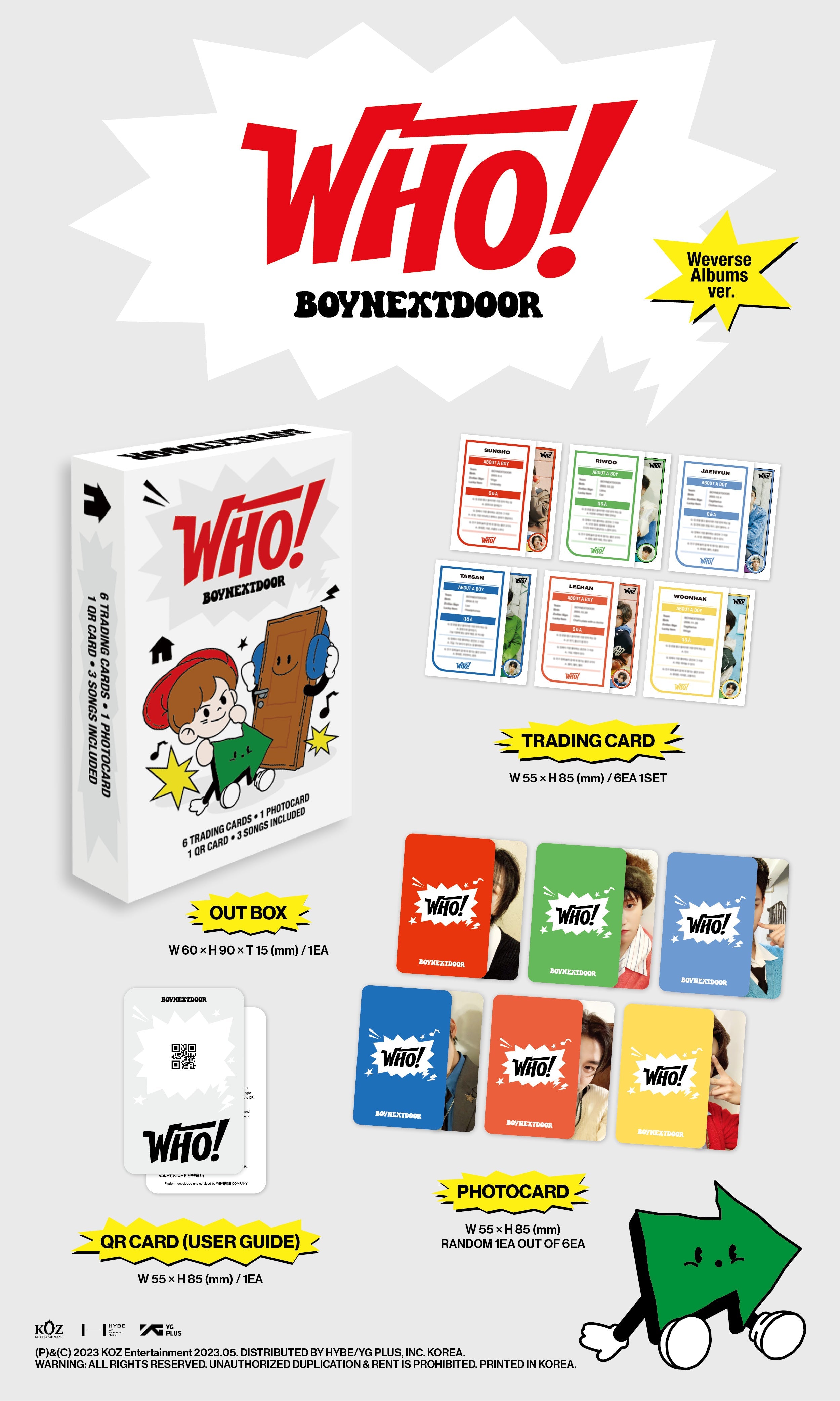 BOYNEXTDOOR - WHO! (1st Single) Weverse Albums Ver.