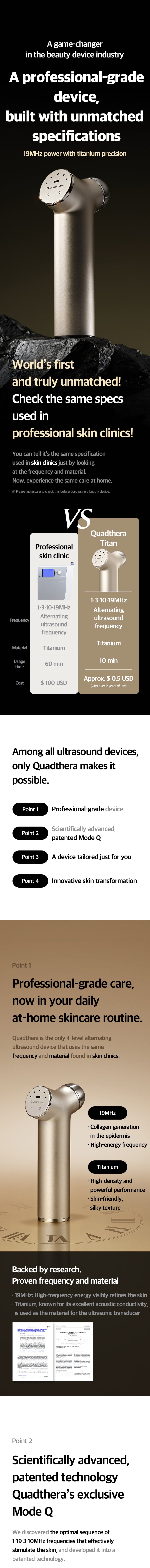 Quadthera TITAN Lifting Beauty Device