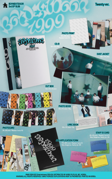 BOYNEXTDOOR - 19.99 (3rd EP Album) (Random Ver.)