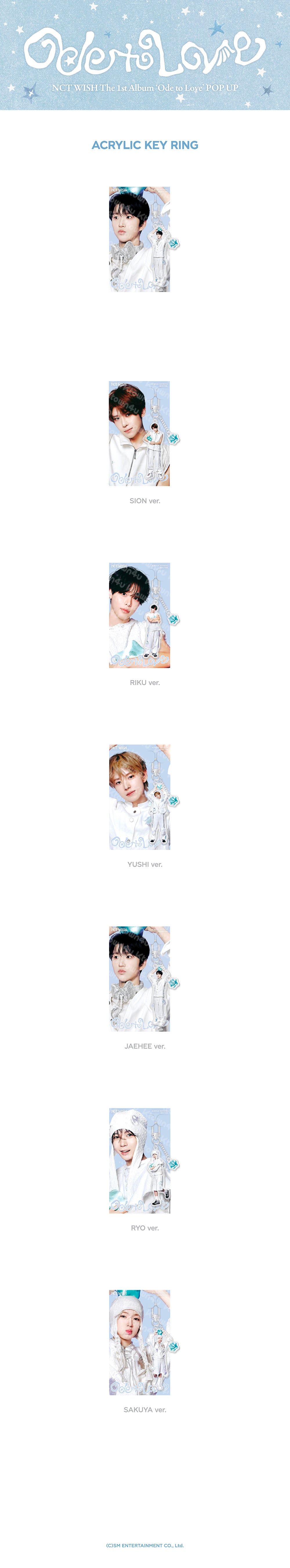 NCT WISH - Acrylic Key Ring (Ode to Love POP UP MD)