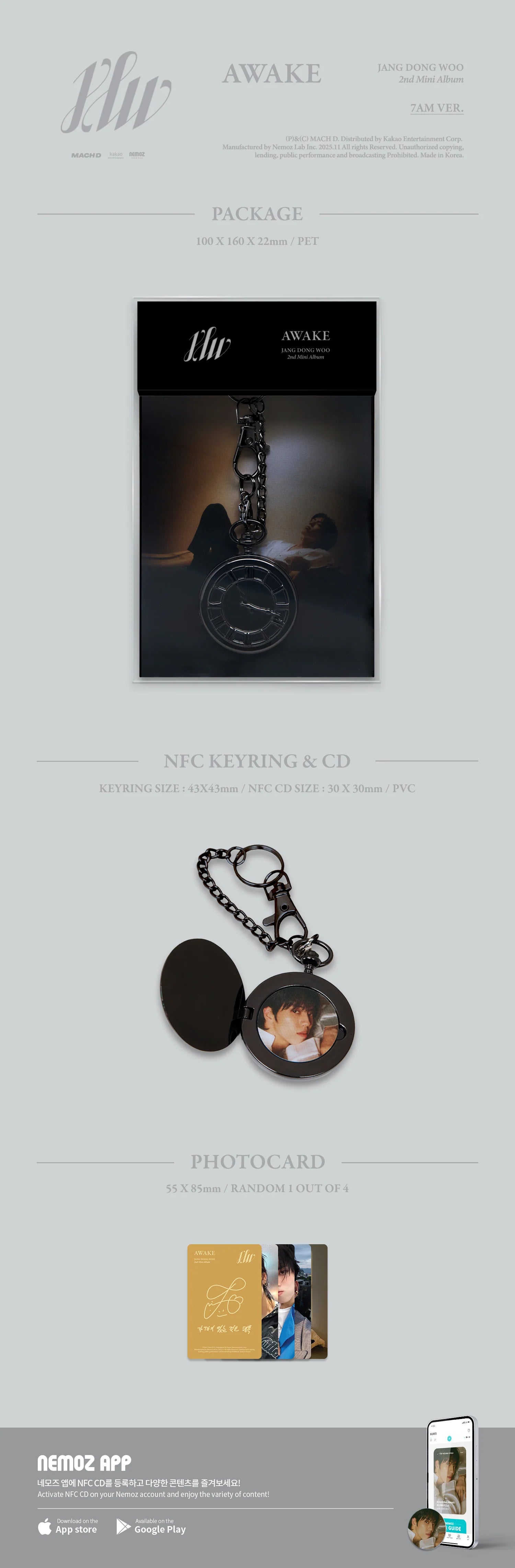 JANG DONG WOO - 2nd Mini Album *AWAKE* (7AM Ver.)
