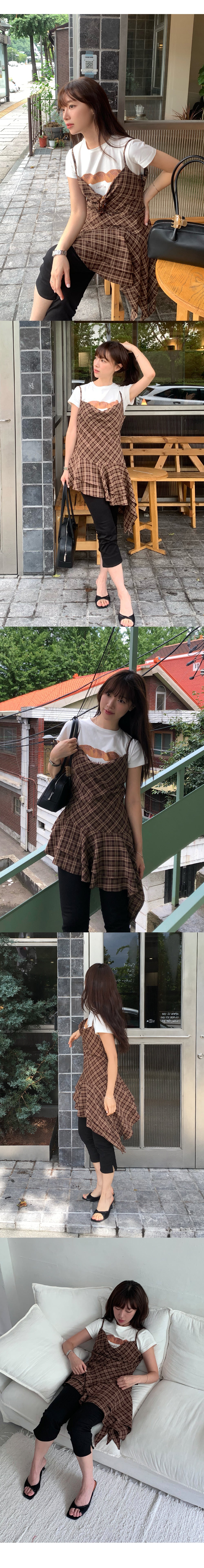 Lang&Lu - CHEX Unbalance Blouse (JANG WONYOUNG Wear)