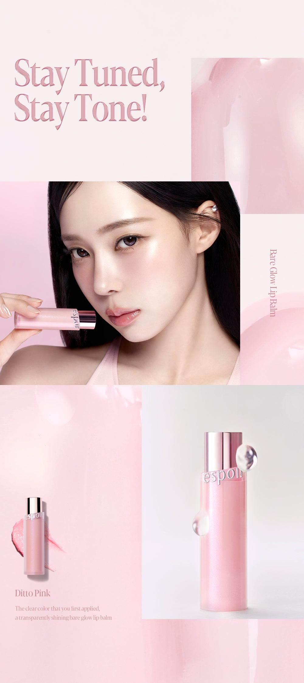 Espoir - Bare Glow Lip Balm (+ Pouch & Hand Cream)