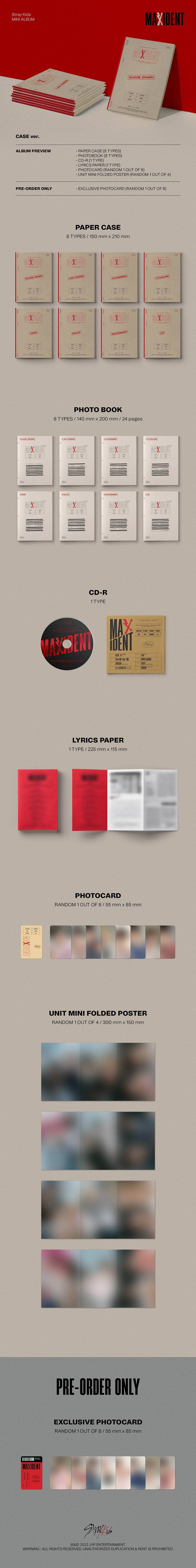 Stray Kids - MAXIDENT (7th Mini Album) CASE Ver.