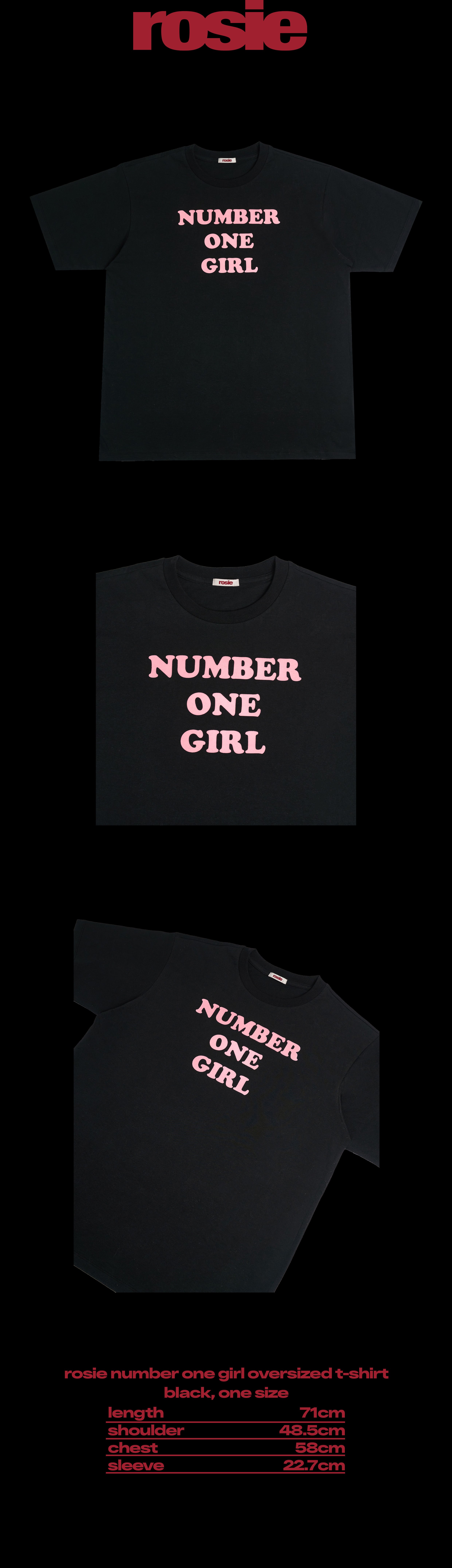 ROSÉ - ROSIE Number One Girl T-Shirt (3 Colors)