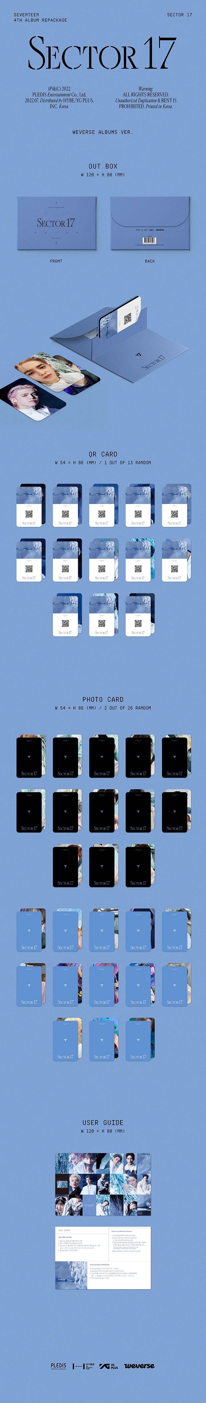 SEVENTEEN - SECTOR 17 (4th Album Repackage) Weverse Albums Ver.