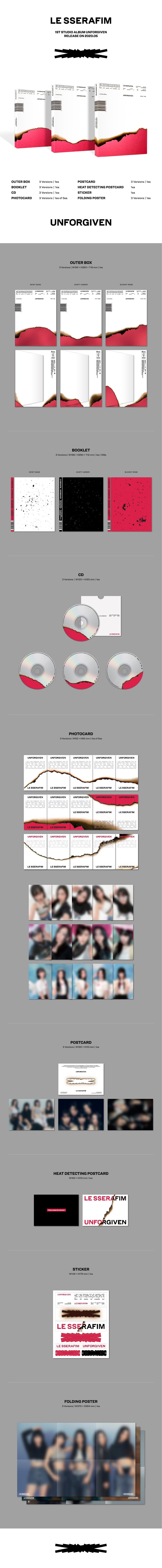 LE SSERAFIM - UNFORGIVEN (1st Studio Album)