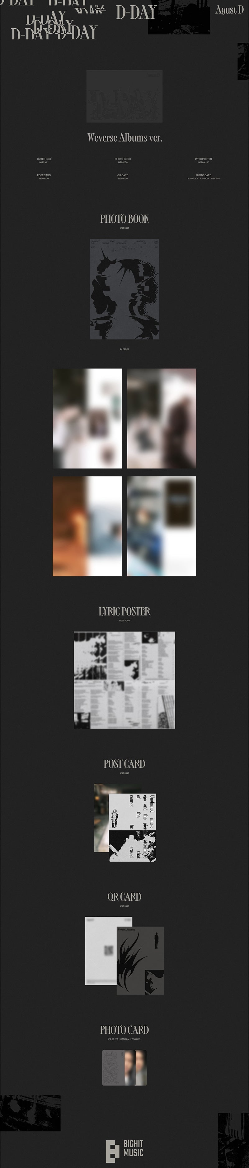 Agust D (BTS) - D-DAY (1st Solo Album) Weverse Albums Ver.