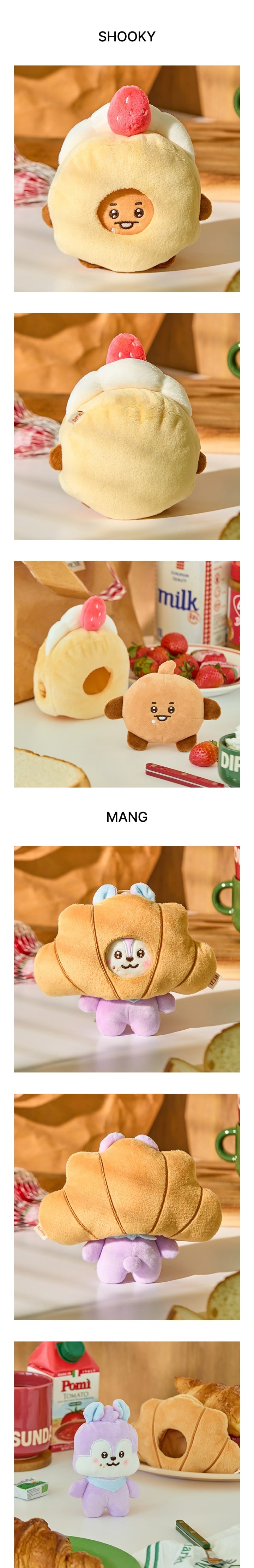 BT21 Baby Bakery Shop Plush Keyring Costume Plush Doll