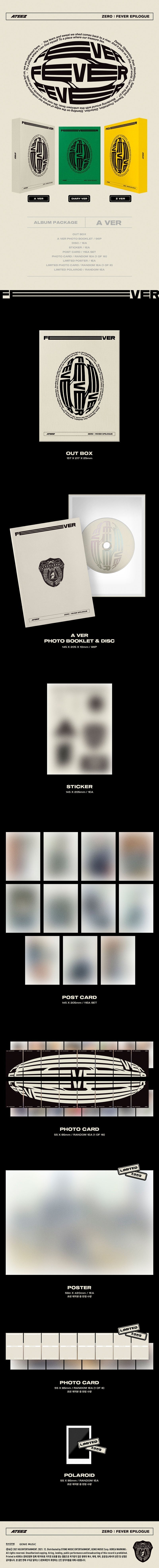 ATEEZ - ZERO : FEVER EPILOGUE Repackage EP Album