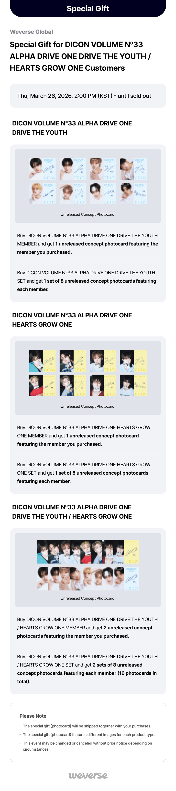 ALPHA DRIVE ONE - DICON Volume N°33 Hearts Grow One (B Type)