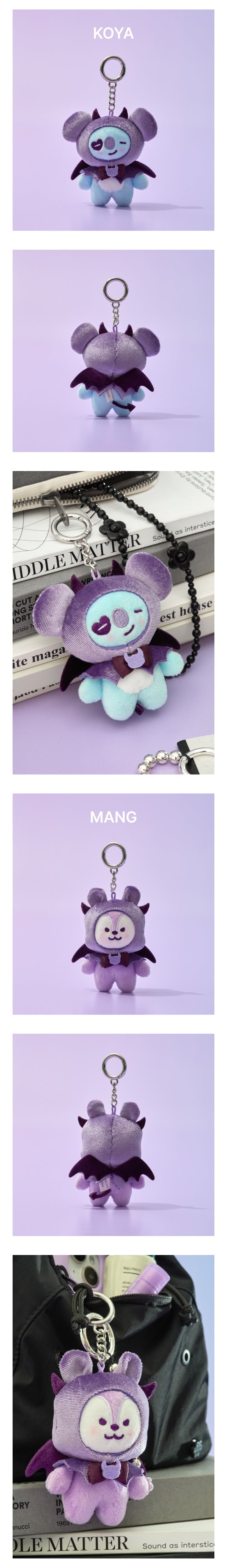 BT21 Angel & Villain Villain Plush Keyring