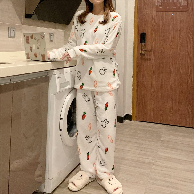 MIFFY Carrot Miffy Bunny Microfiber Pajama Lounge Set