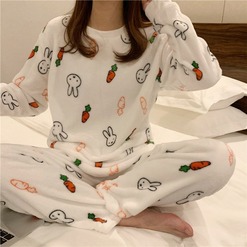 MIFFY Carrot Miffy Bunny Microfiber Pajama Lounge Set