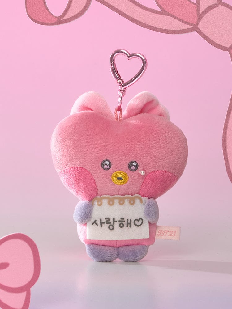 BT21 Ribboned U Minini Message Book Plush Keyring TATA
