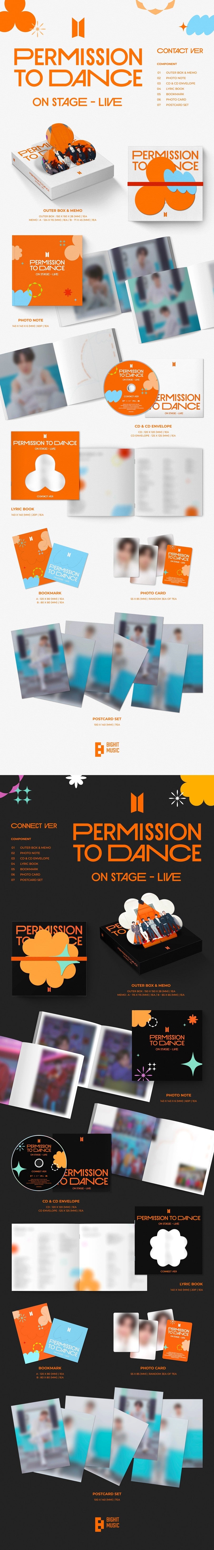 BTS - PERMISSION TO DANCE ON STAGE - LIVE (Set) + PERMISSION TO DANCE - SEOUL (DIGITAL CODE)