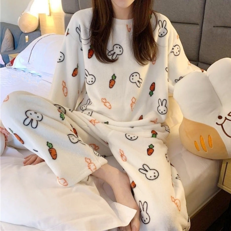 MIFFY Carrot Miffy Bunny Microfiber Pajama Lounge Set