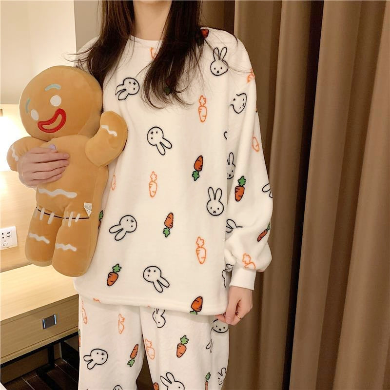 MIFFY Carrot Miffy Bunny Microfiber Pajama Lounge Set