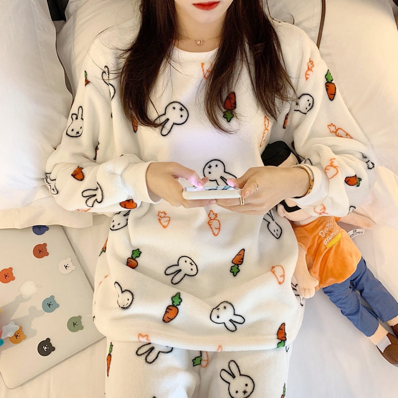 MIFFY Carrot Miffy Bunny Microfiber Pajama Lounge Set
