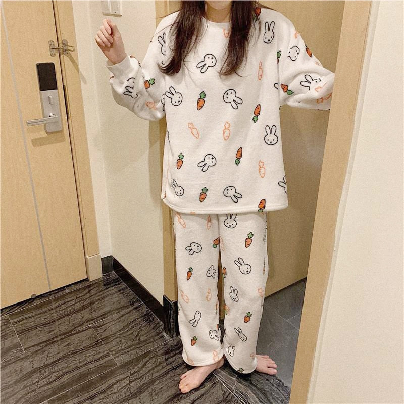 MIFFY Carrot Miffy Bunny Microfiber Pajama Lounge Set