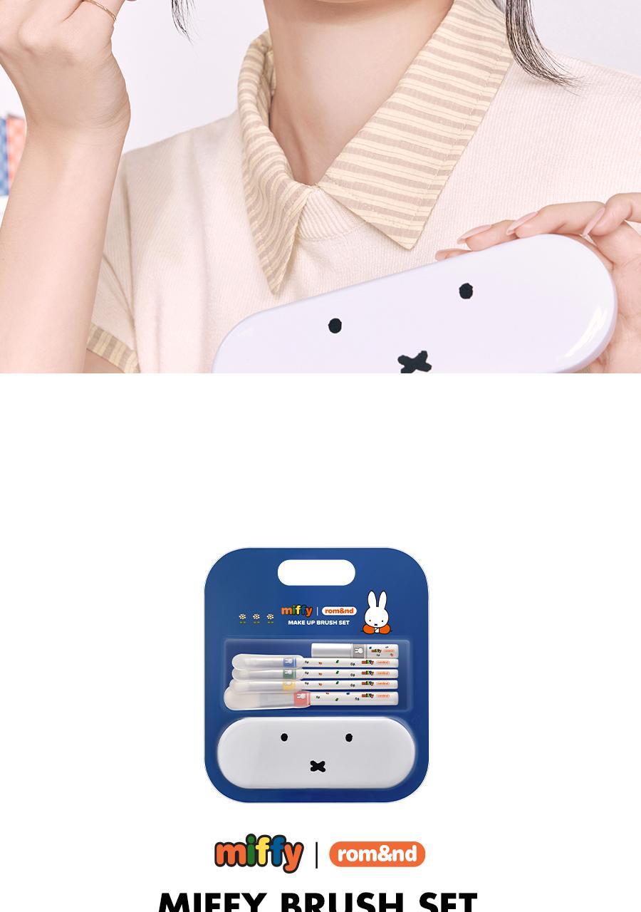 rom&nd X Miffy - Brush Set (5EA) + Tin Case