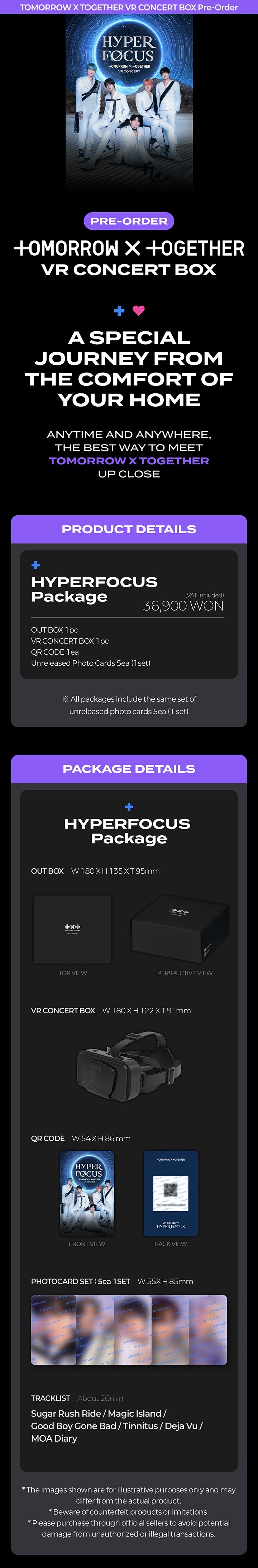 TOMORROW X TOGETHER - VR Concert Box HYPERFOCUS Package