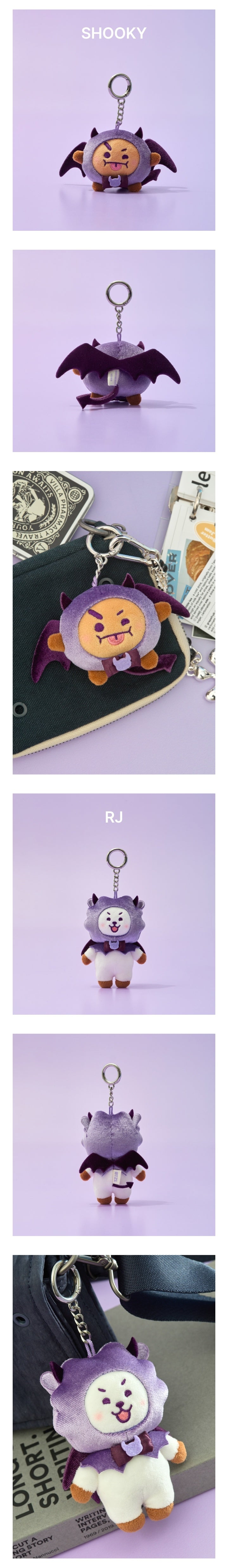 BT21 Angel & Villain Villain Plush Keyring