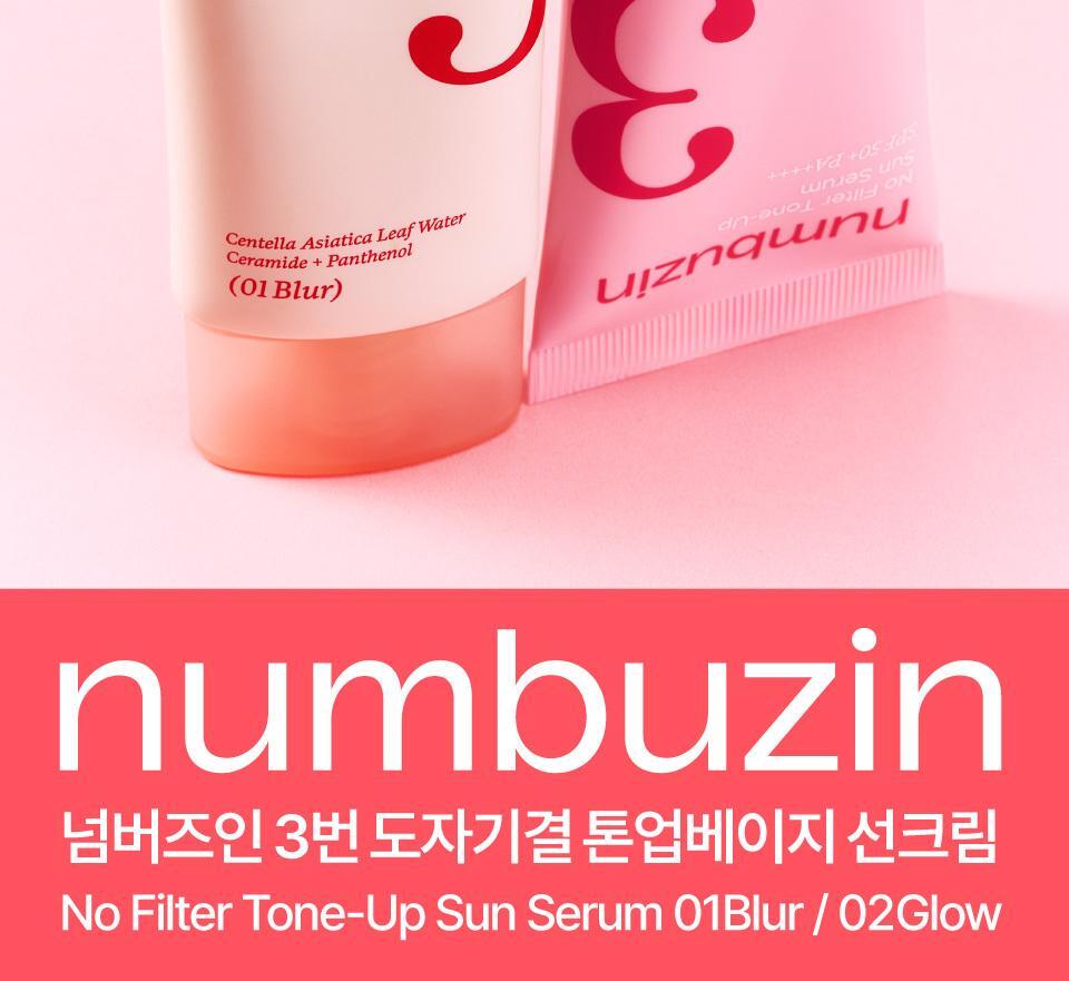 numbuzin - No.3 No Filter Tone-Up Sun Serum 50ml