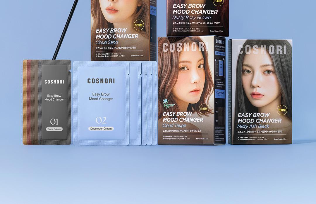COSNORI - Easy Brow Changer (5ea) + Eyelash Serum Roll-On 6ml