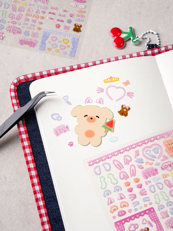 Daiso - Polco Deco Sticker Set (2 Sheets – Purikura Style)