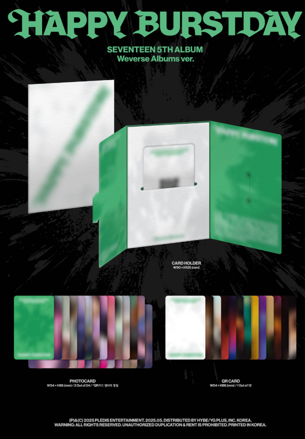 SEVENTEEN - 5th Album HAPPY BURSTDAY (Weverse Albums Ver.)