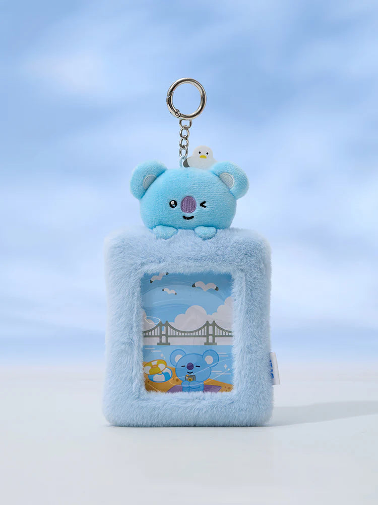 BT21 Plush Photocard Holder Keyring Busan KOYA