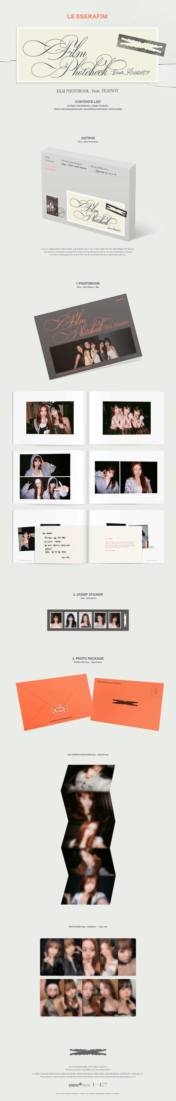 LE SSERAFIM - FILM Photobook : Dear, FEARNOT