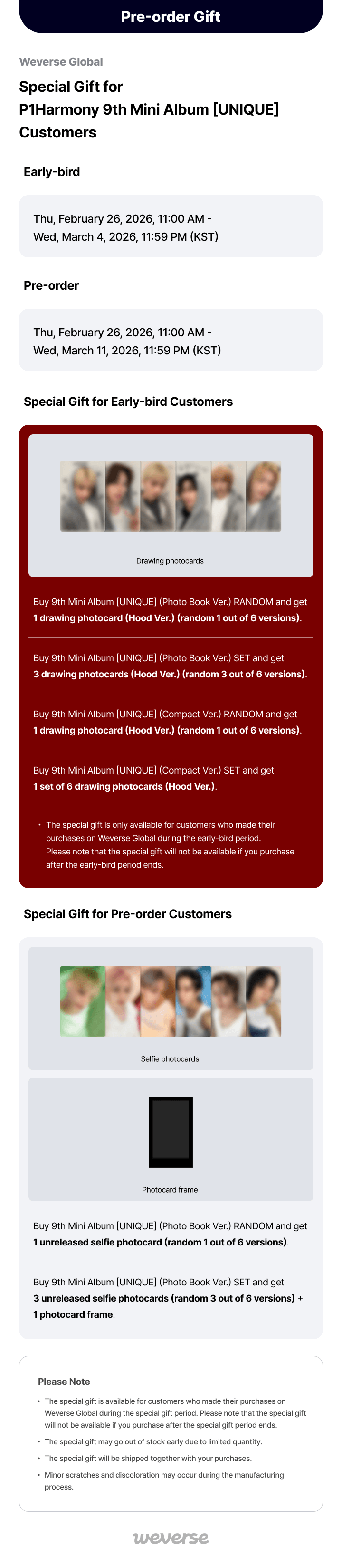 P1Harmony - UNIQUE (9th Mini Album) Compact Ver. (Random Ver.) (Pre-Order)