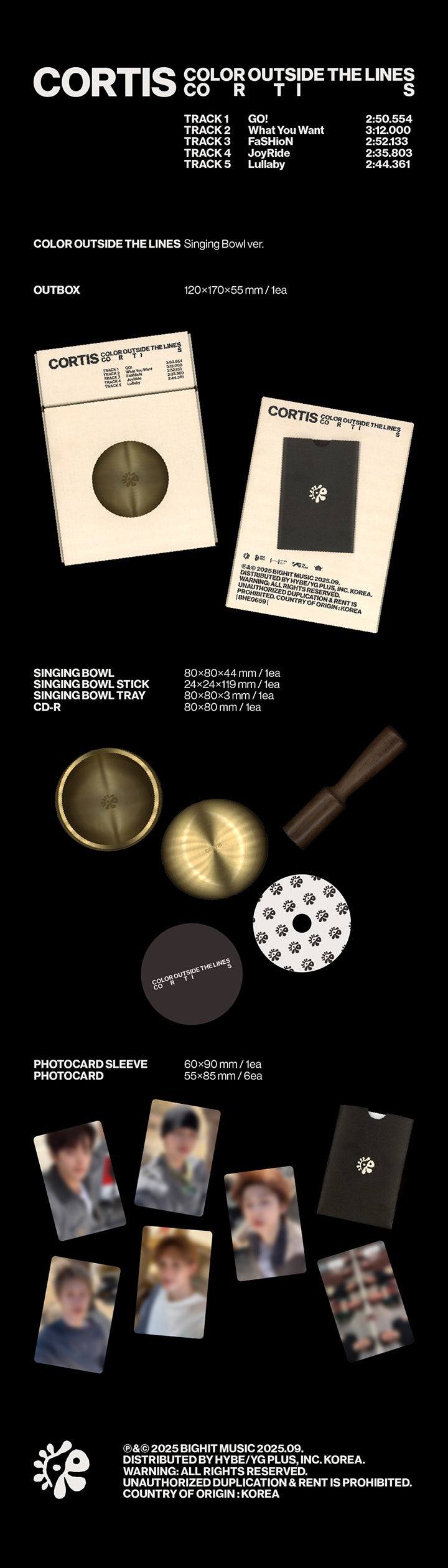 CORTIS - The 1st EP *COLOR OUTSIDE THE LINES* (Singing Bowl Ver.) [2nd Pre-Order]