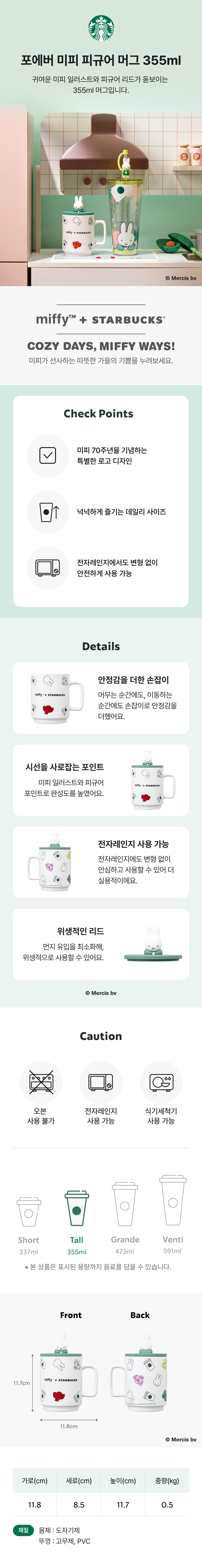 Starbucks Korea - Forever Miffy Figure Mug 355ml