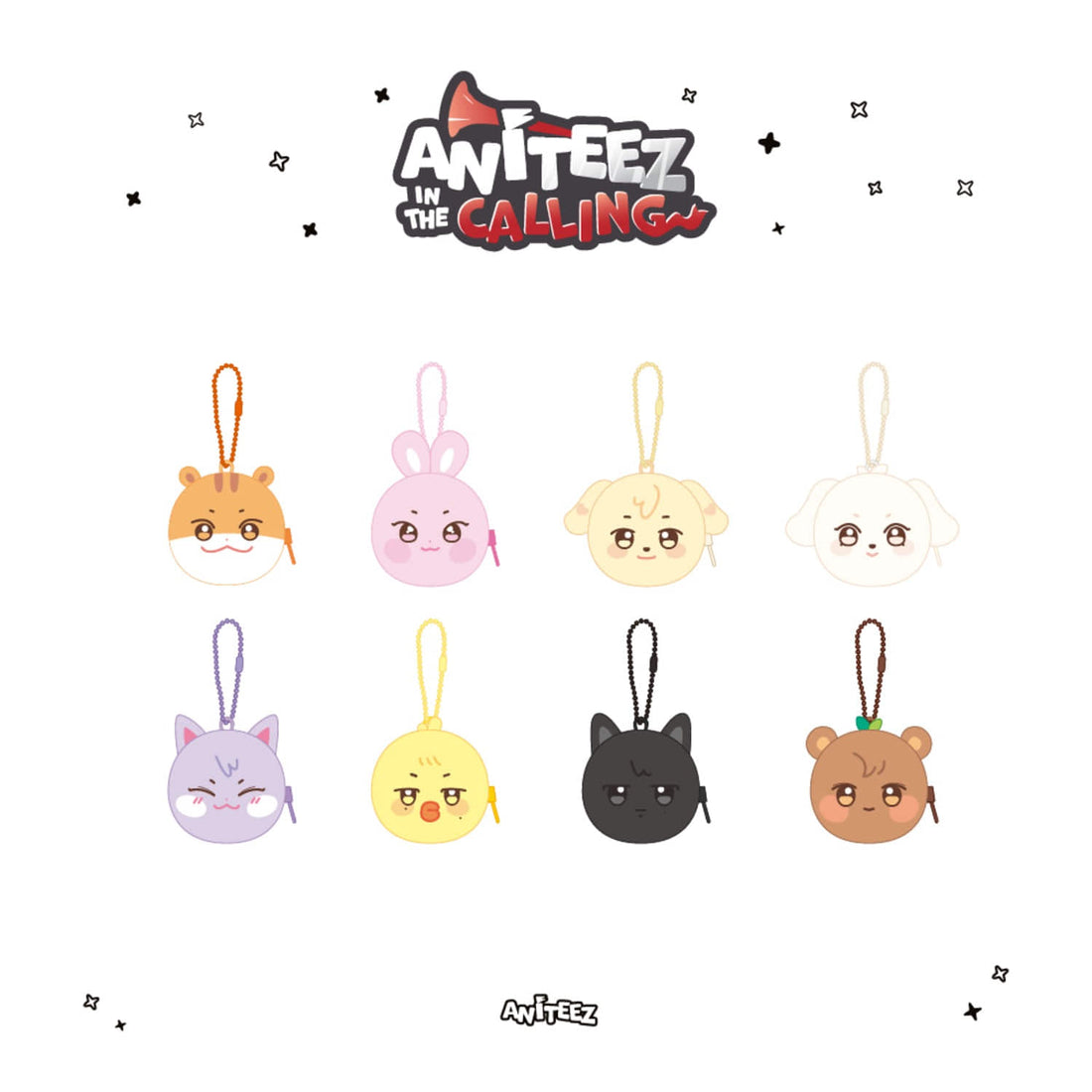 ATEEZ Aniteez in the Calling Backpack Pouch Keyring - JJOONGrami