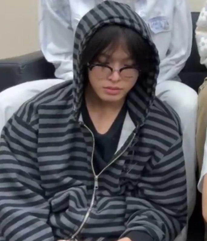 UNTITLED SEOUL - Starlight Stripe Zip-Up Hoodie (NCT WISH RIKU's Pick)