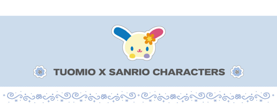 TUOMIO x Sanrio Characters - Usahana Oversized T-Shirt (Black)