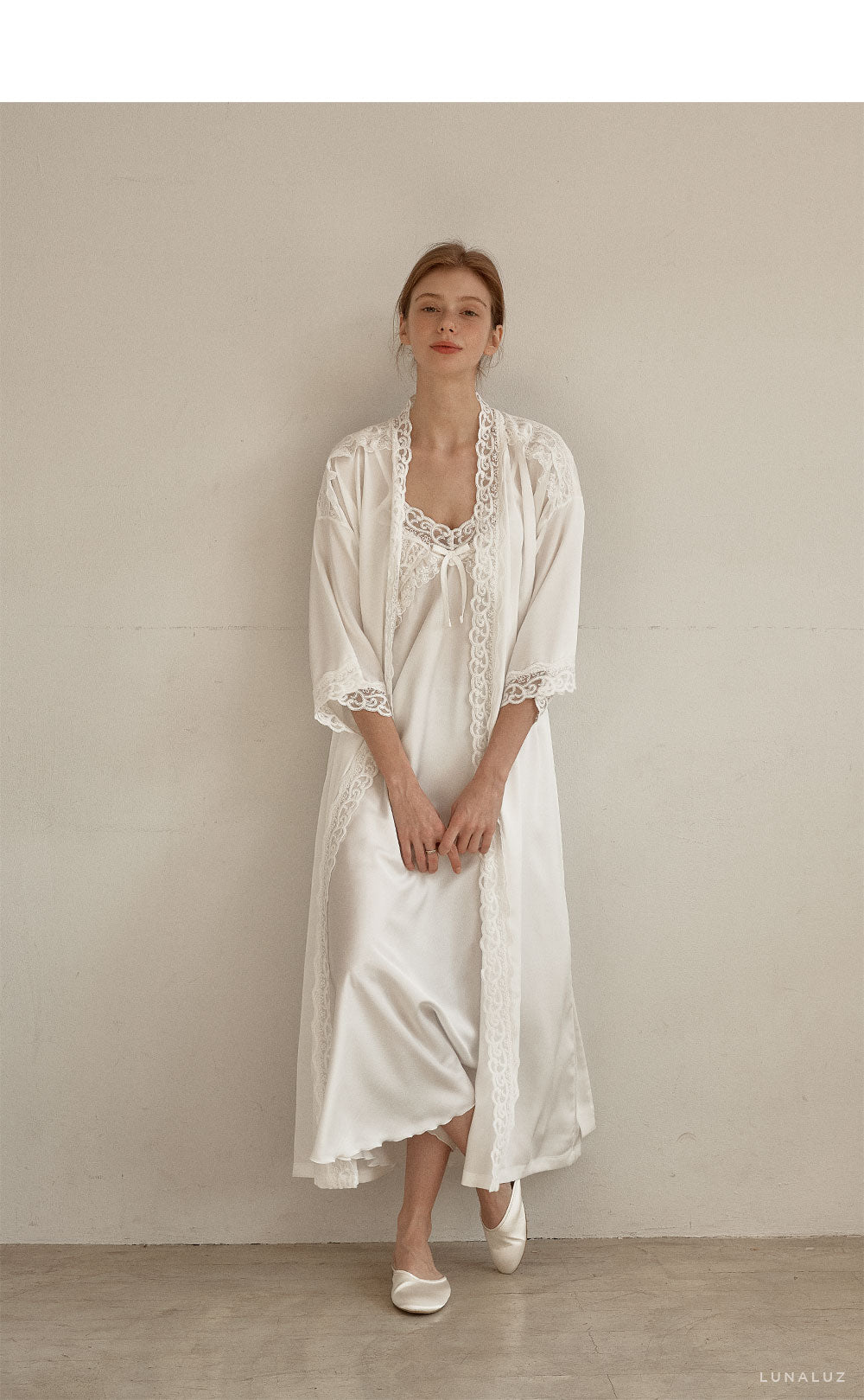 LUNALUZ WOMEN Fabiola Slip Robe Set