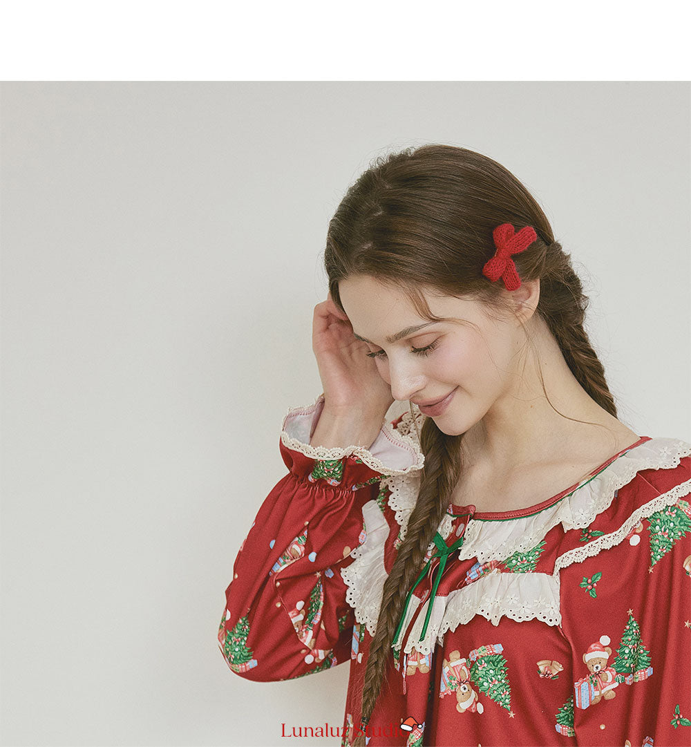 LUNALUZ WOMEN Christmas Bear Pajama