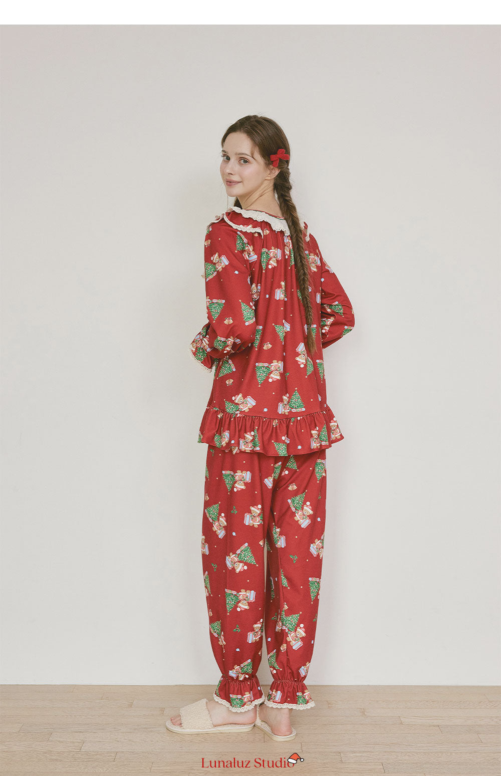 LUNALUZ WOMEN Christmas Bear Pajama