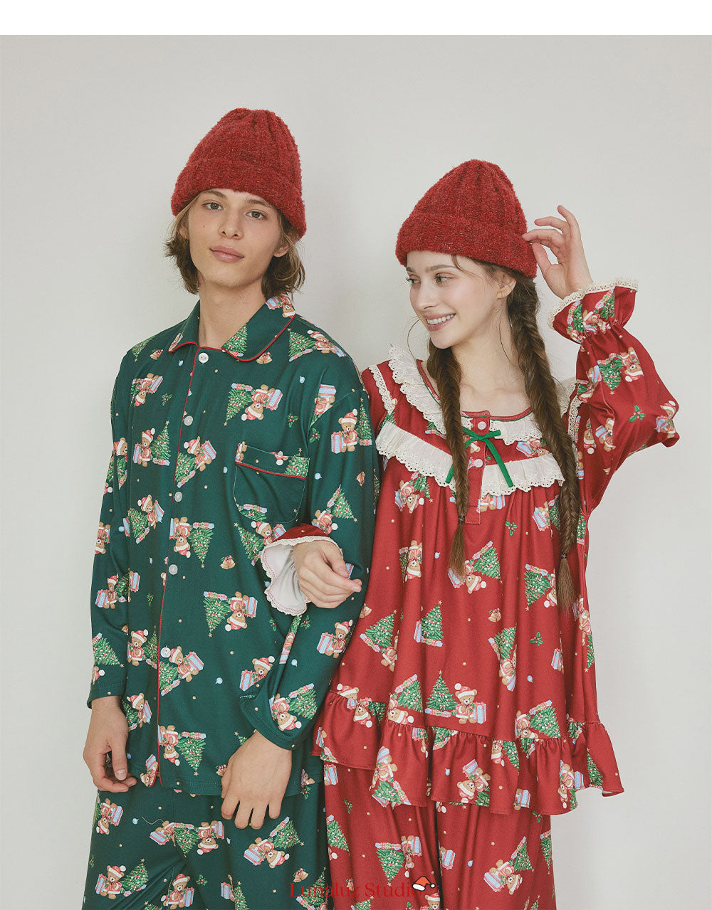 LUNALUZ WOMEN Christmas Bear Pajama