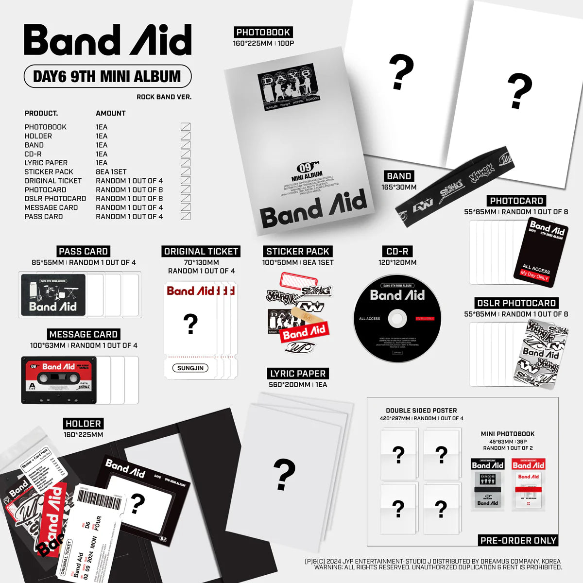 DAY6 - Band Aid (9th Mini Album) (Random Ver.)