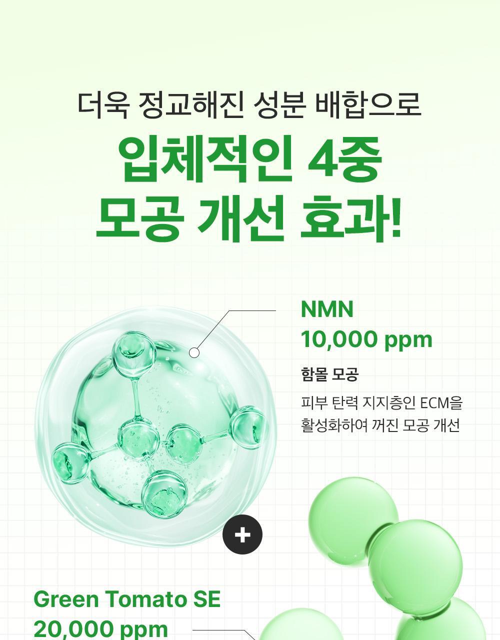 SUNGBOON EDITOR Green Tomato NMN Pore Lifting Ampoule 40ml (1+1)
