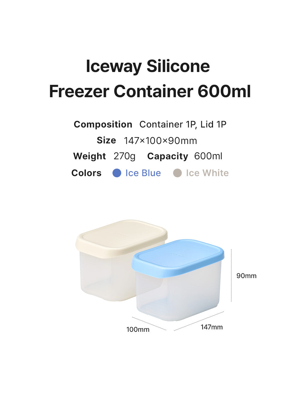 Sillymann - Iceway Silicone Freezer Container (4pcs Set)
