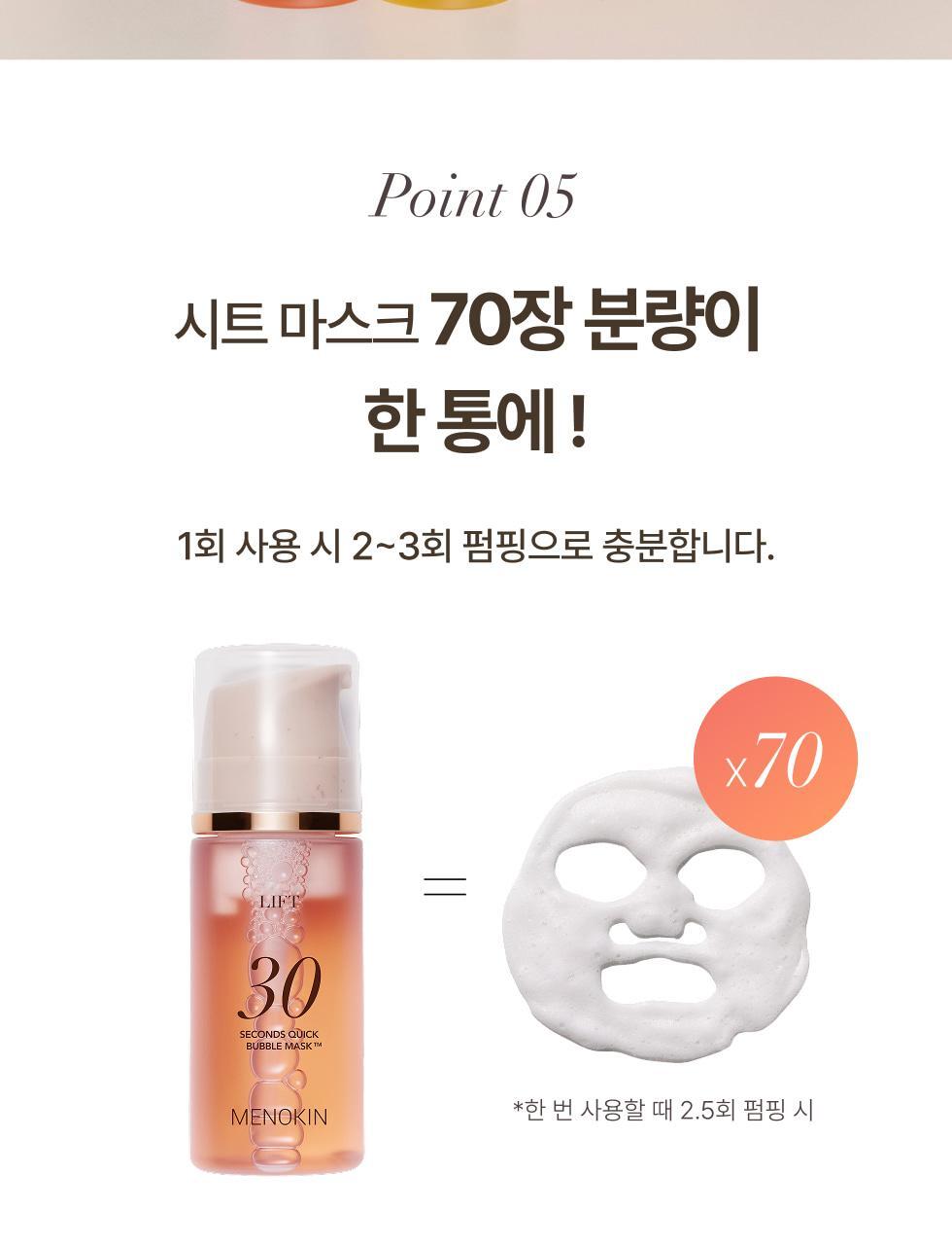 MENOKIN - 30 Seconds Quick Bubble Mask (+ Pack Brush)