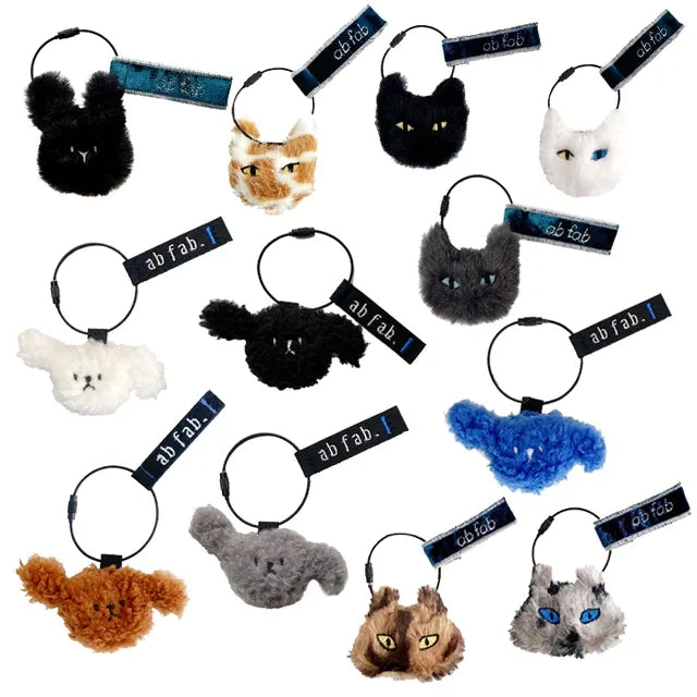 ab fab - Dog & Cat & Bunny Keychain