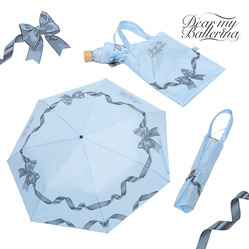 HERITAGE LINE - Blue Ballerina Eco Bag Umbrella (UV-Coated Sun & Rain Umbrella)