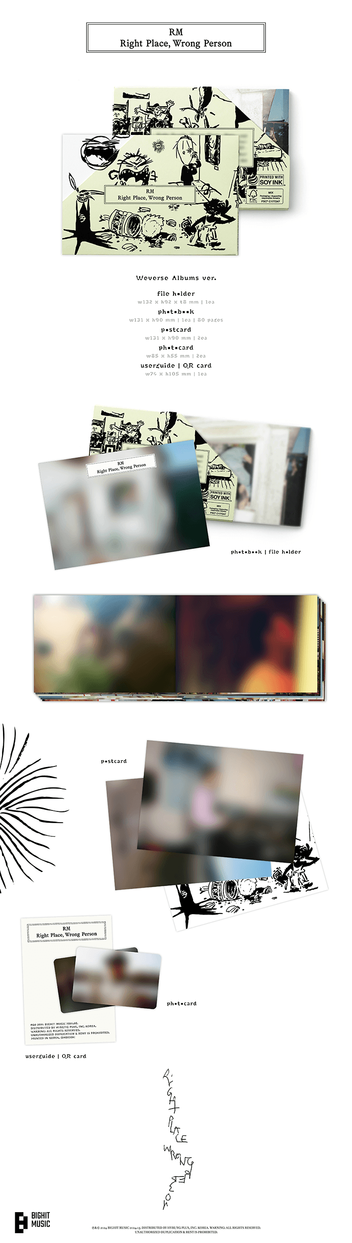 RM – Right Place, Wrong Person (2nd Solo Album) Weverse Albums Ver.